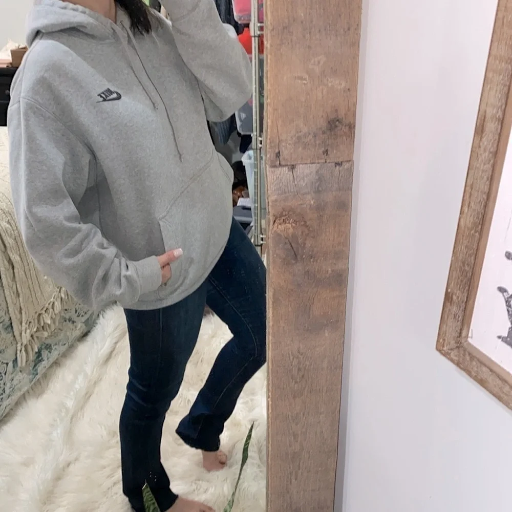 Nike sportswear grey hooded sweatshirt size medium